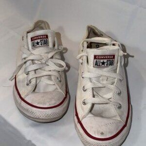 Converse All Star Unisex Kids White Red Sneakers US 3 EU 35 UK 2.5 3J256 Lace Up